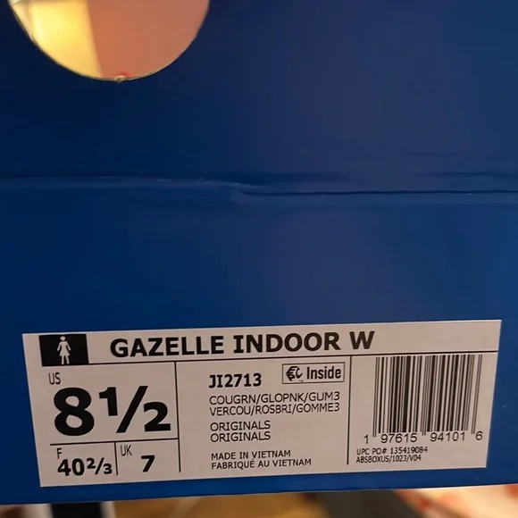 Adidas Gazelle Pink with Green Stripes - Picture 4 of 4